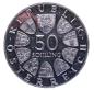 Preview: Republikinschrift & Wappen – 50 Schilling Silber 1968 PP