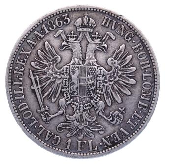 Preview: 1 Florin Gulden 1863 A