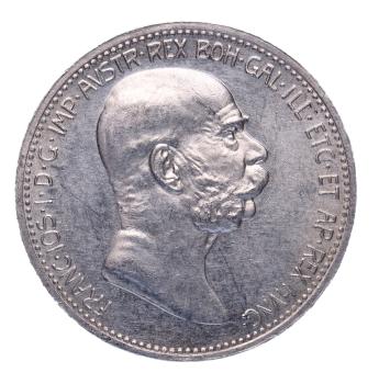 Preview: 1 Krone 1908 Silber zum 60 jährigen Regierungsjubiläum Franz Joseph I.