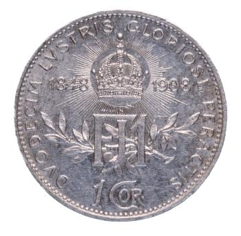 1 Krone 1908 Silber zum 60 jährigen Regierungsjubiläum Franz Joseph I.