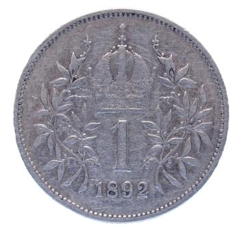 Österreich 1 Krone 1892 Silber Franz Joseph I Kaiserreich Sammlermünze
