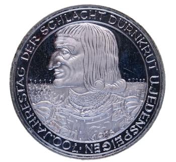 100 Schilling Silbermünze Österreich 1978 – 700 Jahre Schlacht bei Dürnkrut, Polierte Platte