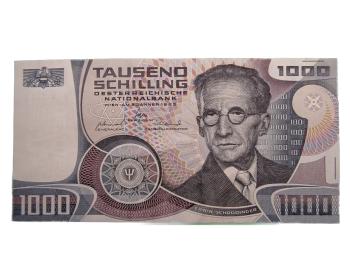 1000 Schilling 1983 Banknote – Erwin Schrödinger