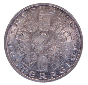 Preview: 2 Schilling Silber 1928 Schubert