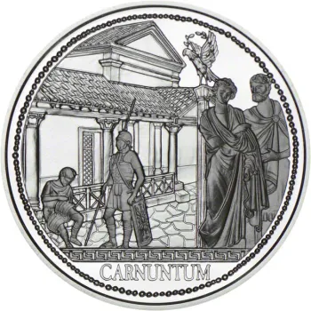 Preview: 20 Euro Silbermünze 2011 Carnuntum in Polierter Platte mit römischem Motiv – Österreichische Sammlermünze aus der Serie Rom an der Donau