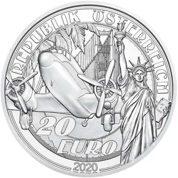 Preview: 20 Euro Silber 2020 Reisen über den Wolken PP