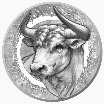 Preview: 20 Euro Silber 2026 Der Stier PP Vorverkauf, Auslieferung nach dem 25.03.2026