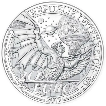 Preview: 20 Euro Silber 2019 Der Traum vom Fliegen PP