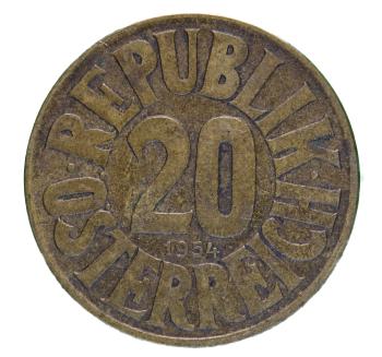 20 Groschen 1954 Cu-Al