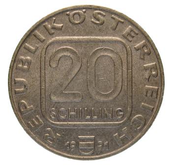 Preview: Österreich 20 Schilling 1985 – Gedenkmünze „200 Jahre Diözese Linz“, Rückseite