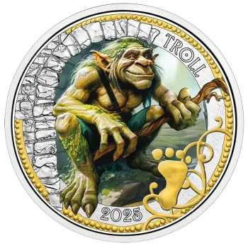 3 Euro Fantastische Fabelwesen 2025 – Der Troll