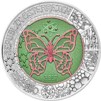 Preview: 25 Euro Silber Niob 2017 Der Mikrokosmos