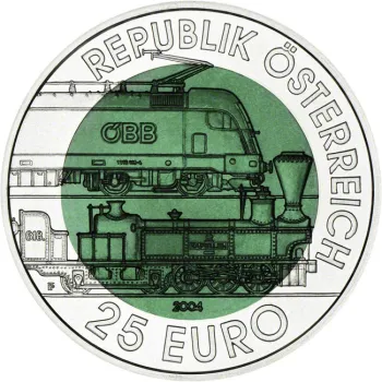 Preview: 25 Euro Silber Niob 2004 150 Jahre Semmeringbahn