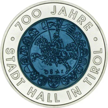 Preview: 25 Euro Silber Niob 2003 700 Jahre Stadt Hall in Tirol