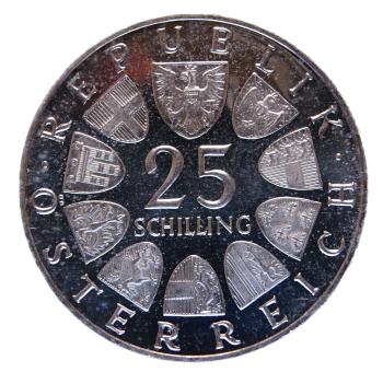 Preview: 25 Schilling Silber 1968 Lukas von Hildebrandt Vorderseite