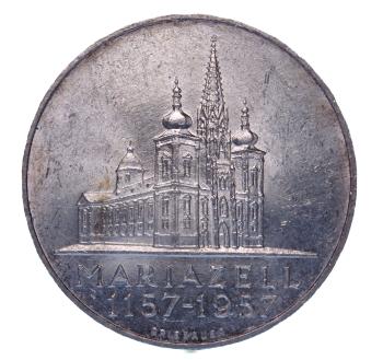25 Schilling Silber 1957 – Basilika Mariazell Vorderseite