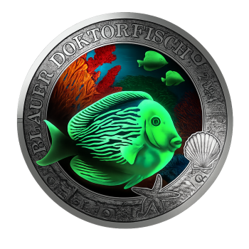 Preview: 3 Euro 2024 Blauer Doktorfisch