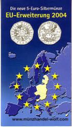 5 Euro Silber 2004 EU-Erweiterung Hgh Blister