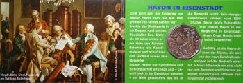 „5-Euro-Silbermünze 2009 Joseph Haydn in Eisenstadt aus Österreich im originalen Miniblister, Prägequalität Handgehoben“