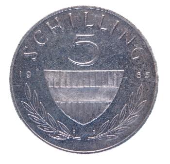 5 Schilling Silber 1965 PP