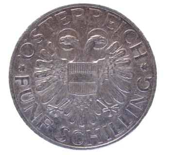 Preview: 5 Schilling Silber 1935 Magna Mater