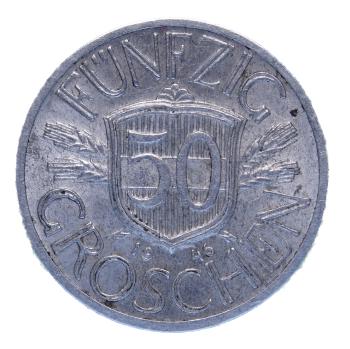 50 Groschen 1946 – Österreich – Aluminium – Zweite Republik