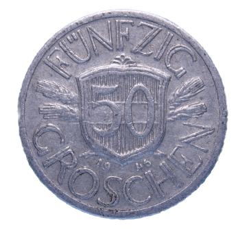 50 Groschen 1946 – Österreich – Aluminium – Zweite Republik