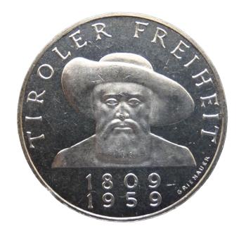 Andreas Hofer Porträt – 50 Schilling Silber 1955 PP