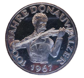 50 Schilling Silber 1967 100 Jahre Donauwalzer PP