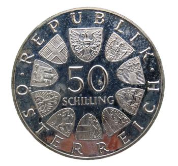 50 Schilling Silber 1970 Karl Renner PP