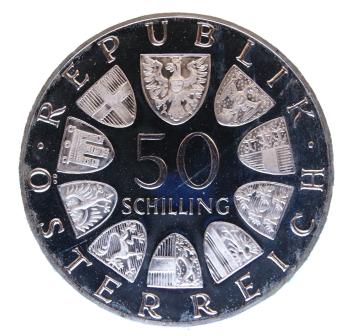 50 Schilling Silber 1974 1200 Jahre Salzburger Dom PP