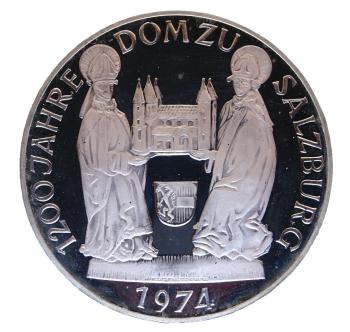 50 Schilling Silber 1974 1200 Jahre Salzburger Dom PP