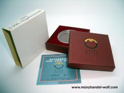 500 Schilling Etui 1995 Hügellandschaft mit Zertifikat