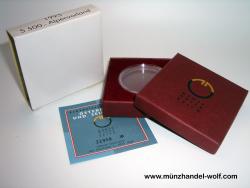 500 Schilling Etui 1995 Alpenvorland mit Zertifikat