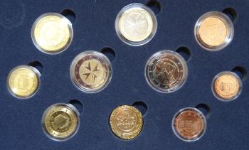 Malta Euro-Kleinmünzsatz 2014 mit Gedenkmünze „Unabhängigkeit“ und Münzmeisterzeichen im Etui