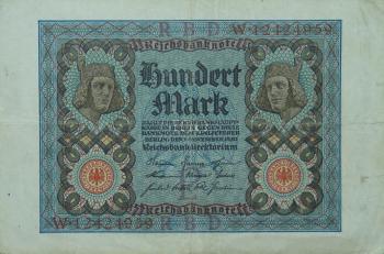 100 Mark 1920 Weimarer Republik Bamberger Reiter