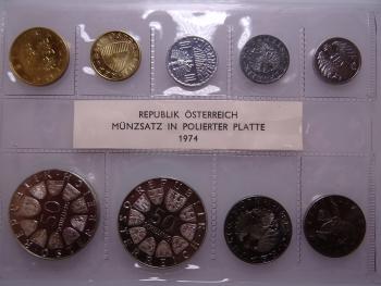 Preview: Kleinmünzsatz 1974 Schilling Set PP