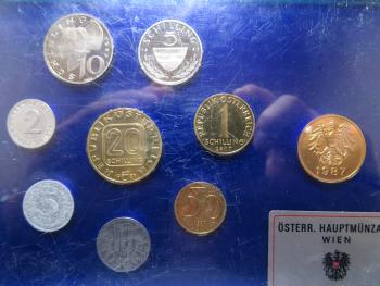 Kleinmünzsatz 1987 Schilling Set PP