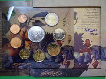 Preview: Kleinmünzsatz Euro 2010 San Marino Michelangelo Caravaggio