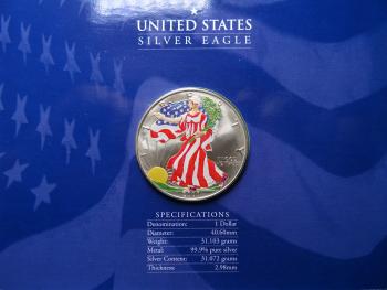 Preview: One Dollar 2000 Silver Eagle 1 Unze Silber im Blister