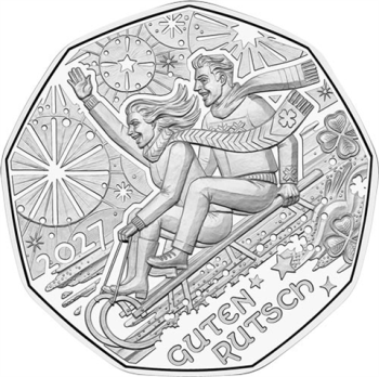 Preview: 5 Euro Silber 2027 Guten Rutsch Hgh Blister