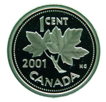 1 Cent Kanada 2001 Elisabeth II. PP