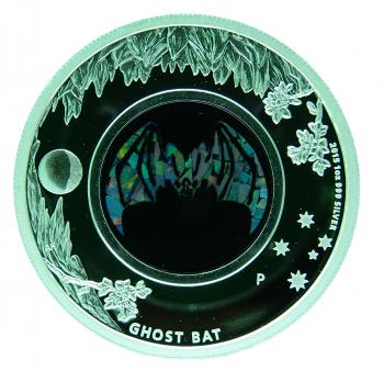 1 Dollar Australien Opal The Ghost Bat mit Zertifikat