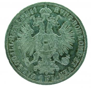 1 Florin Gulden 1861 A Franz Joseph I.