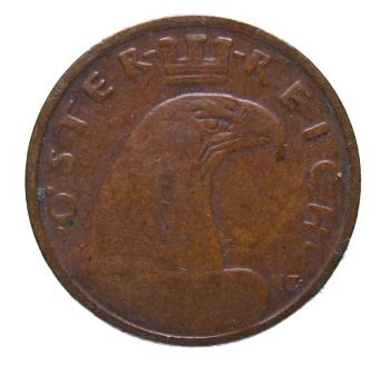 Österreich 1 Groschen 1928 – Bronze‑Münze der Ersten Republik