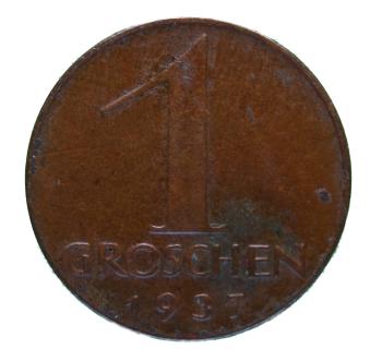 Österreich 1 Groschen 1937 – Bronze‑Münze der Ersten Republik