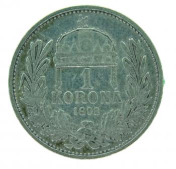 1 Korona 1892 K.B. Silber Franz Joseph I.