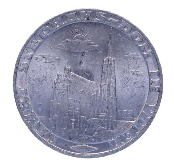 1 Stephansgroschen 1950 – Rückseite mit Wappen Wien