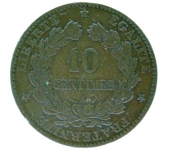 10 Centimes Frankreich 1896 A