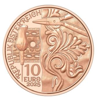 10-Euro-Kupfermünze 2025 – Motiv „Aufbrezeln Leder“, Rückseite